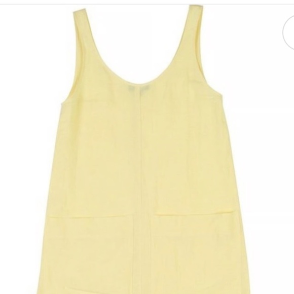 Ilana Kohn yellow 100% linen short jumpsuit with large pockets rompers - Picture 4 of 5